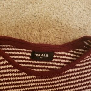 Forever 21 Sweaters - Burgendy Striped Sweater | M | Forever 21 Forever 21 Sweaters - Burgendy Striped Sweater | M | Forever 21
